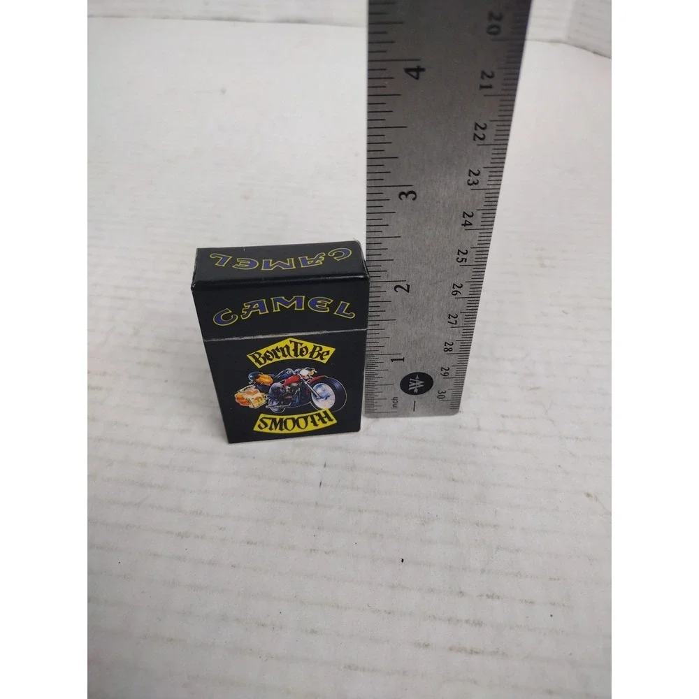 VTG CAMEL Y2K Motorcycle Joe 90's Born to be Smooth Black Flip-Top Lighter